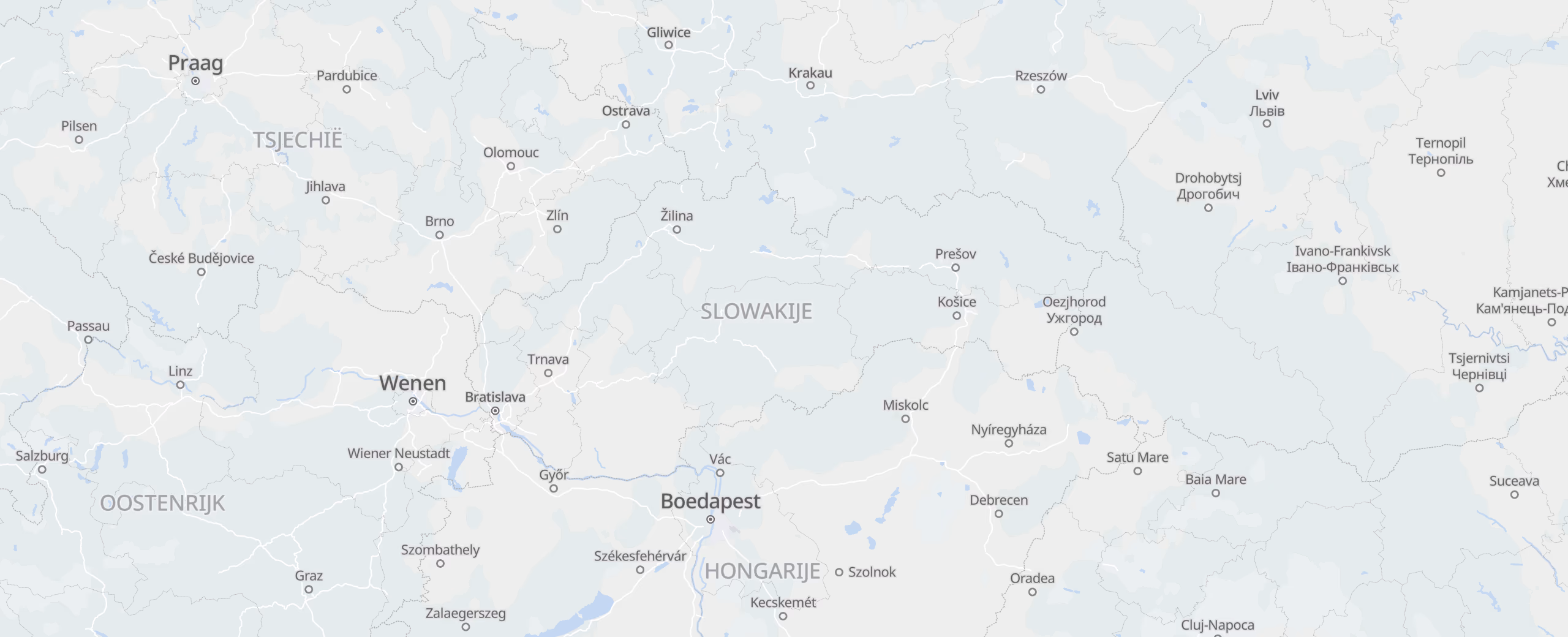 Slowakije cities map