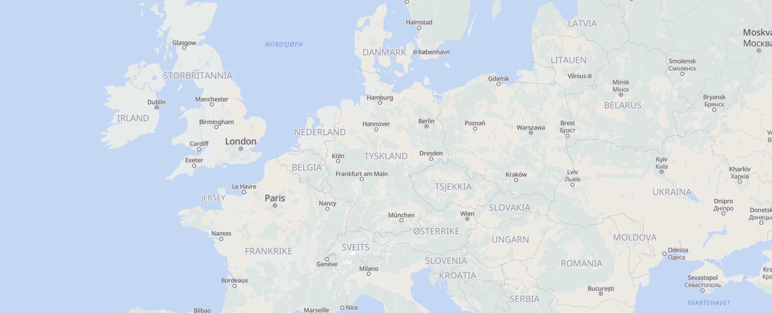 Tyskland cities map