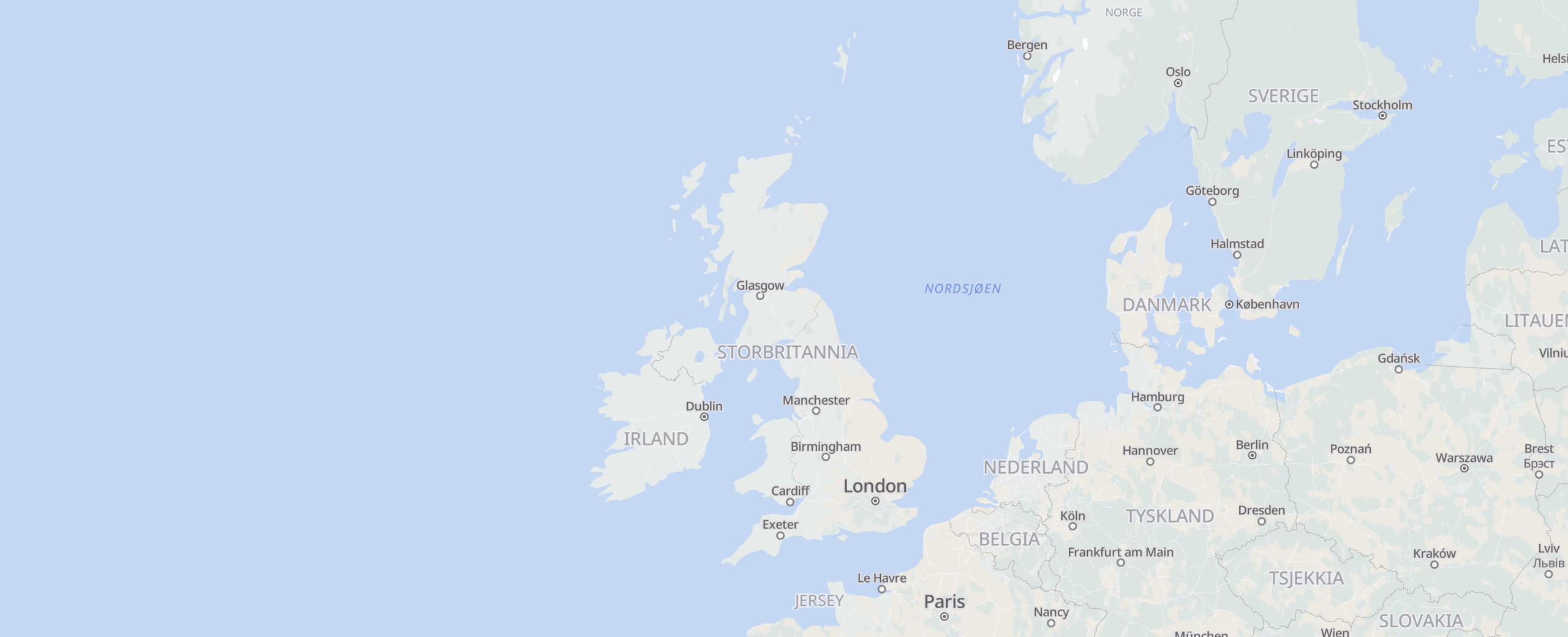 Storbritannia cities map