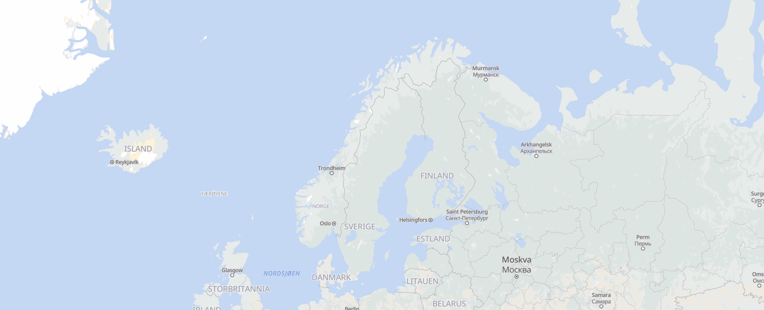 Norge cities map