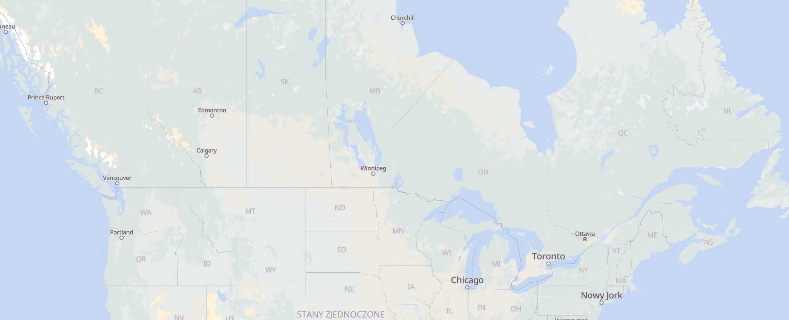 Kanada cities map