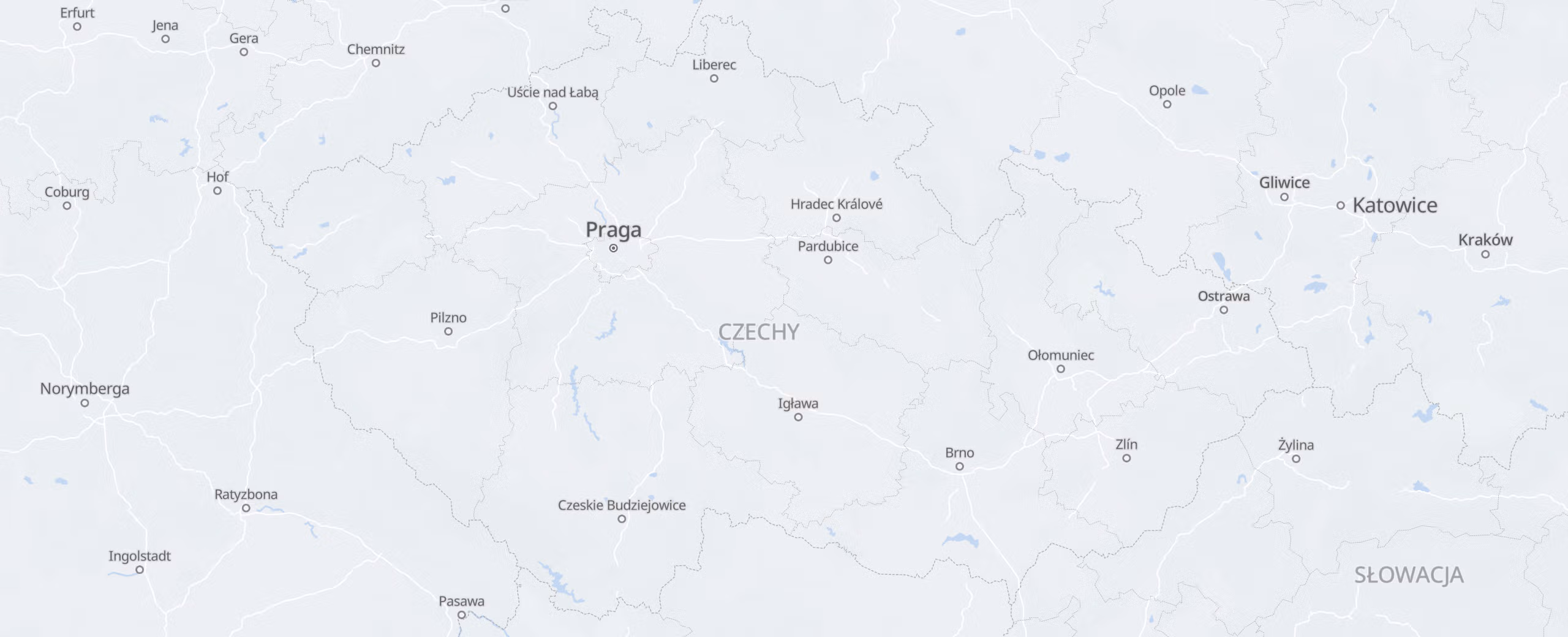 Czechy cities map
