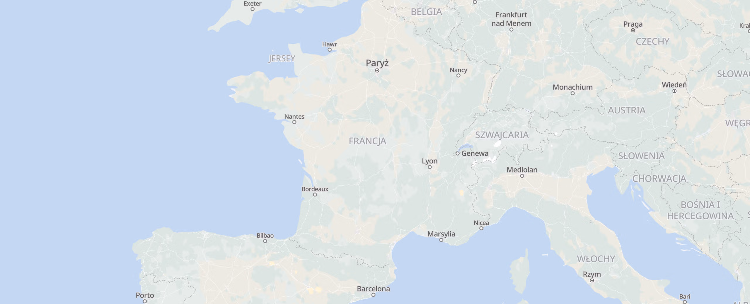 Francja cities map