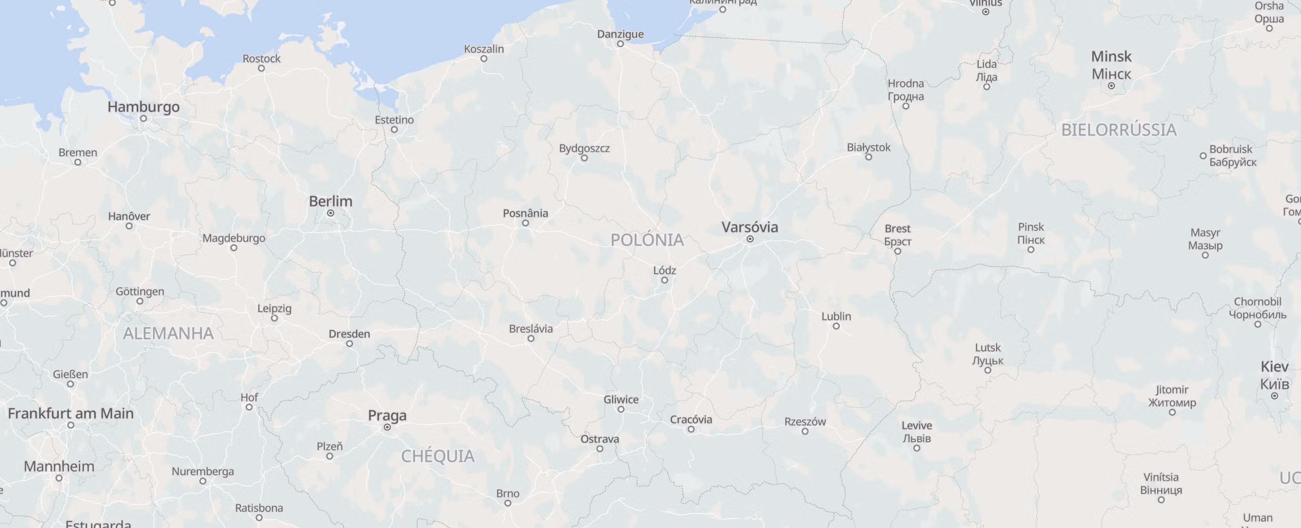 Polônia cities map