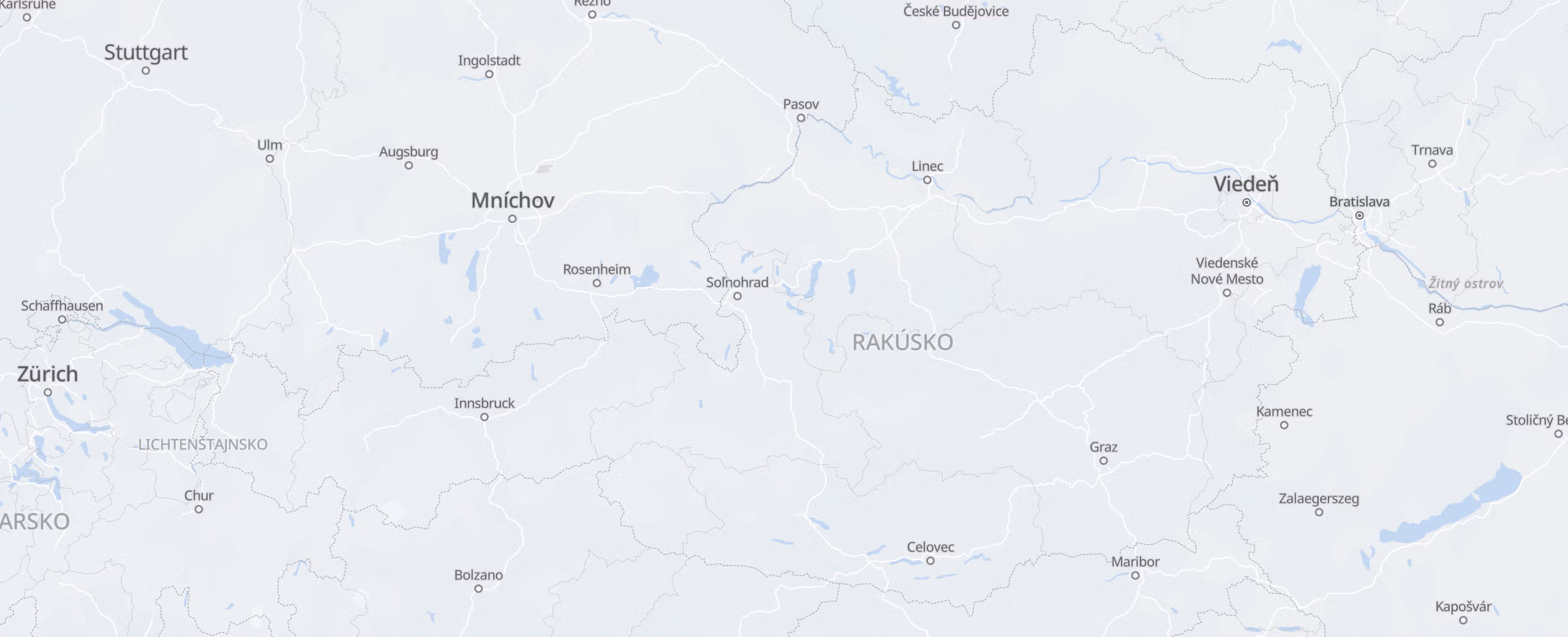 Rakúsko cities map