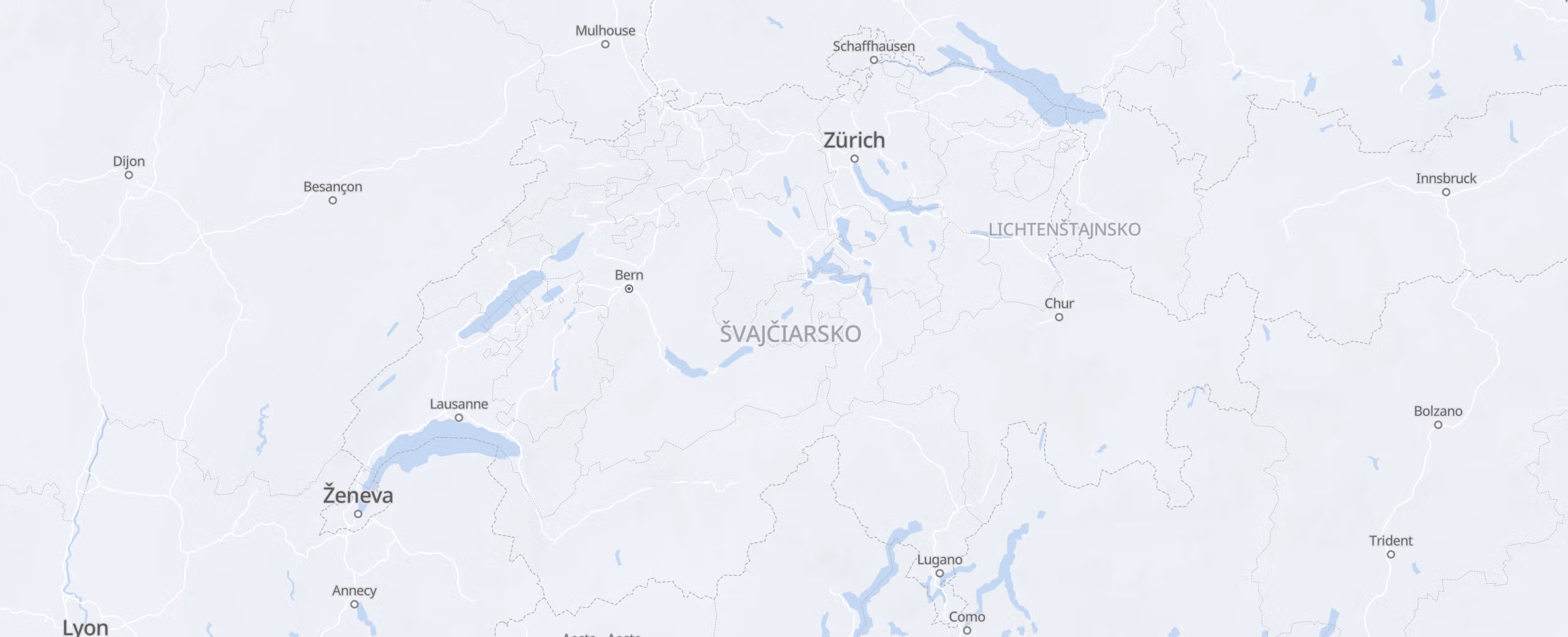 Švajčiarsko cities map
