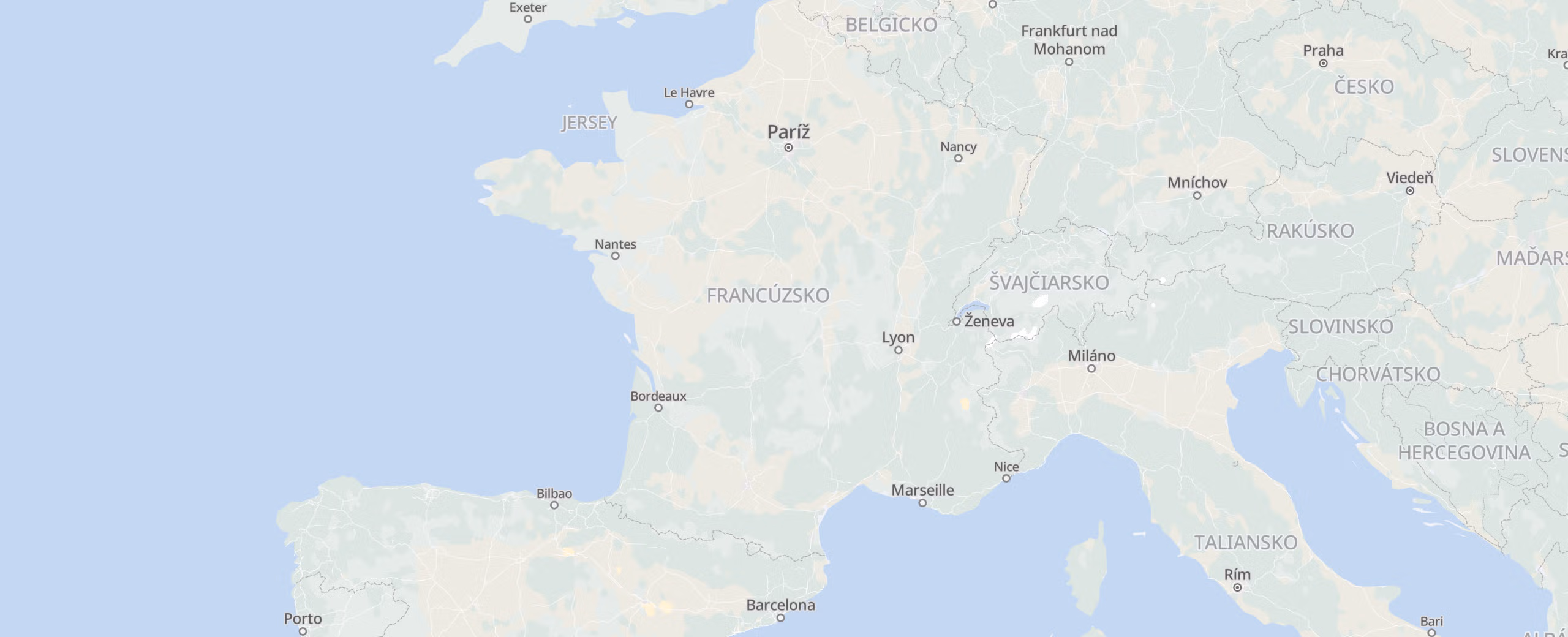 Francúzsko cities map