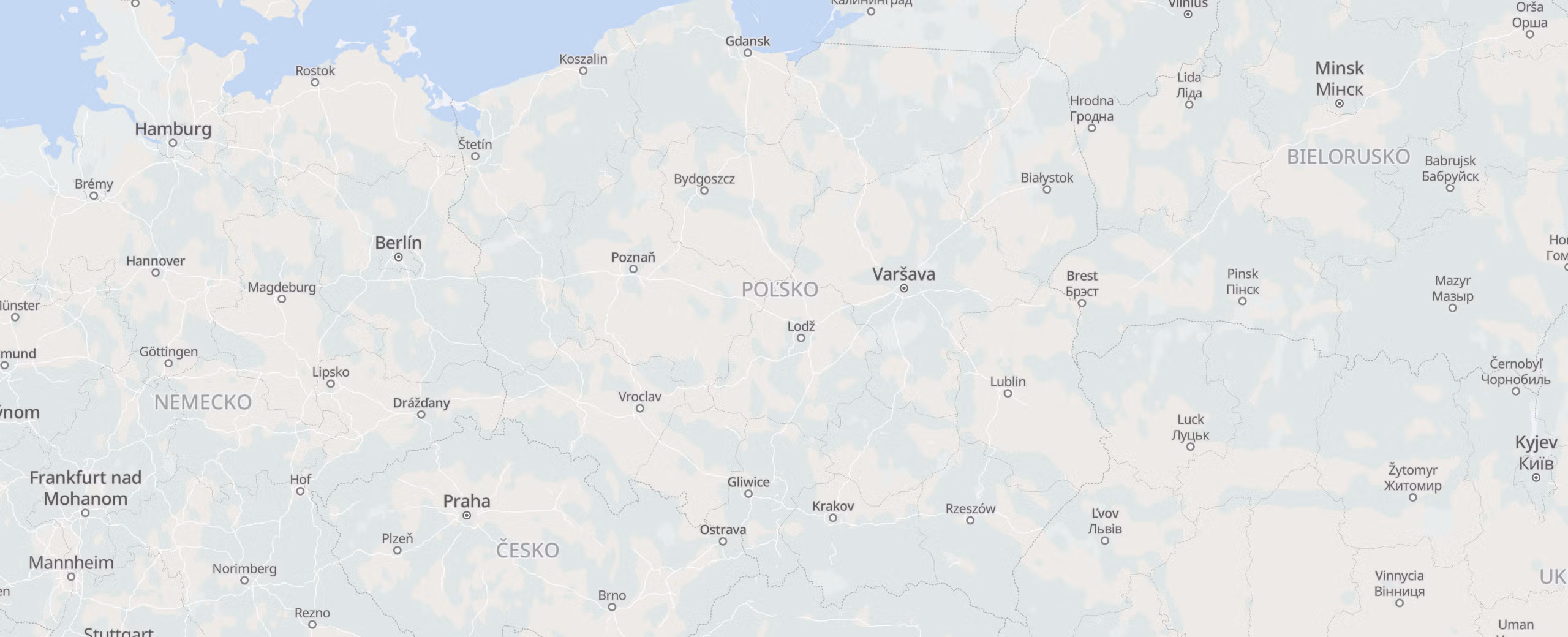 Poľsko cities map